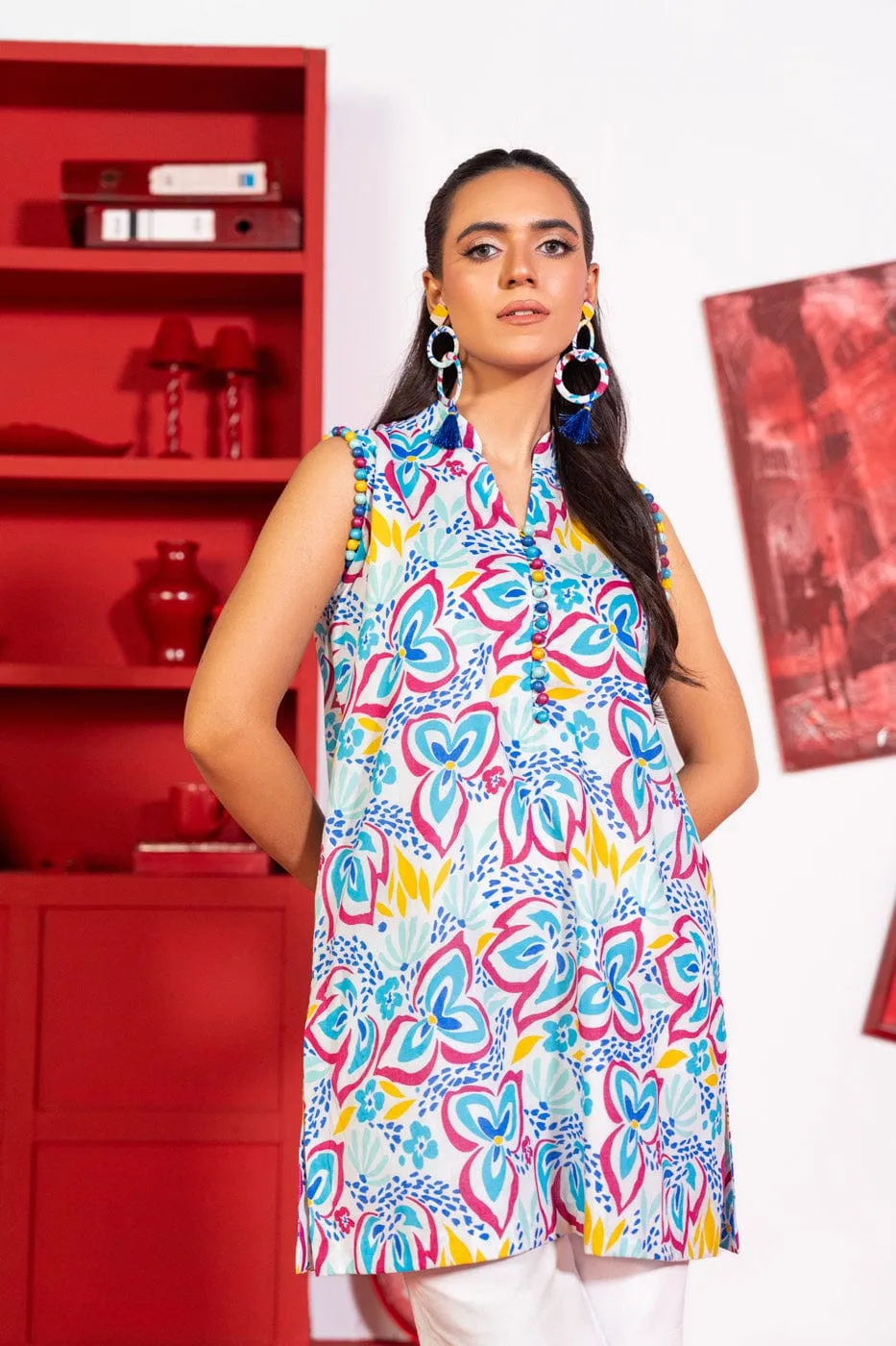 1 Pc Printed Lawn Shirt
