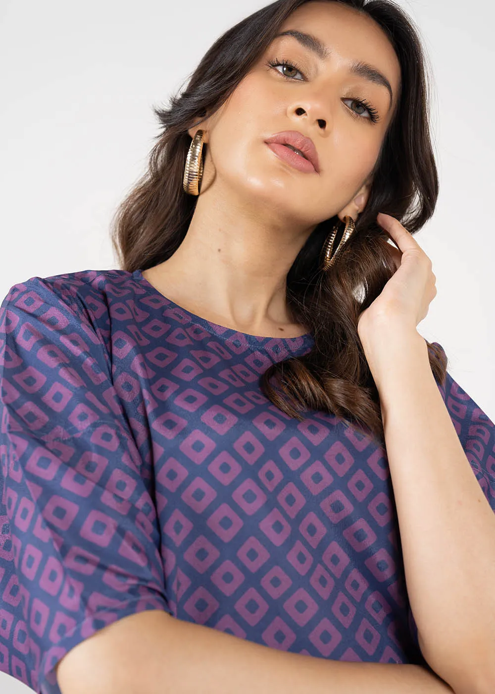 2 PC Printed Silk Outfit