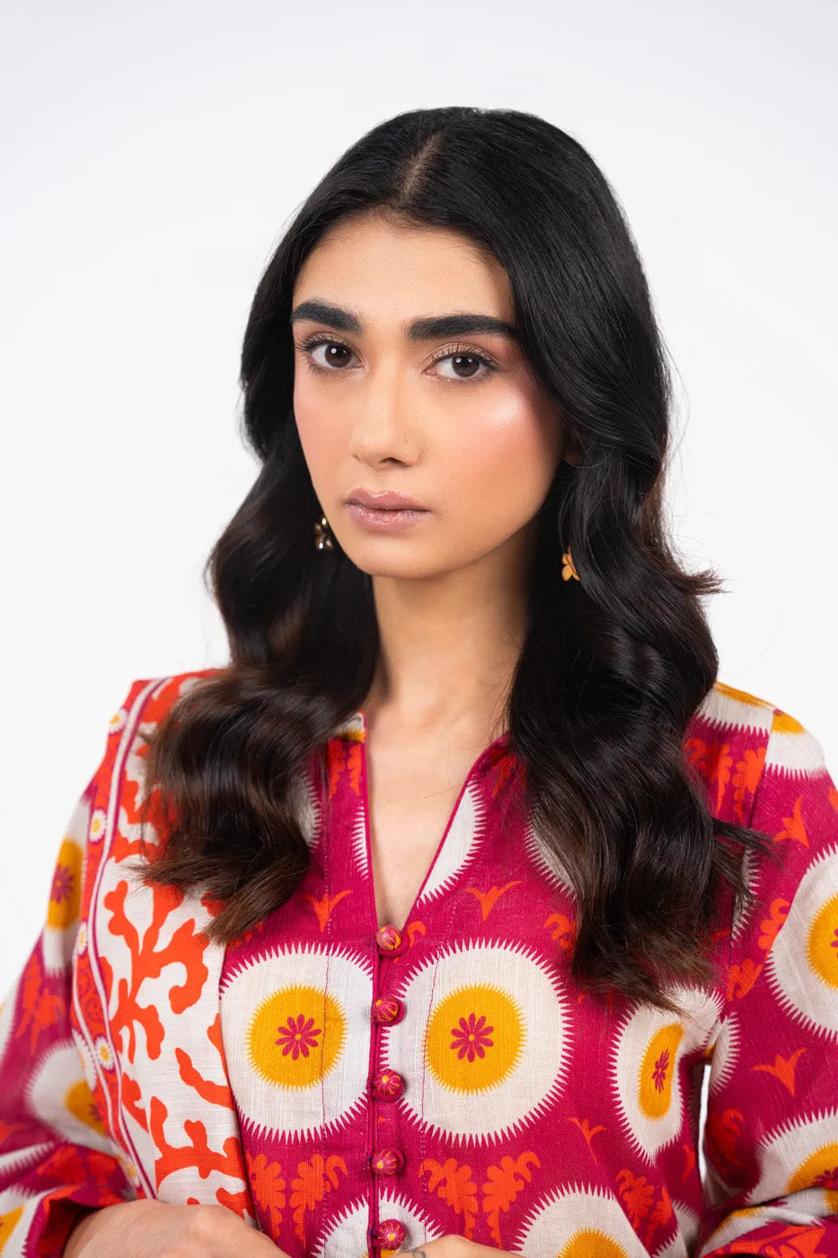 2 Piece Printed Khaddar Suit With Light Khaddar Dupatta