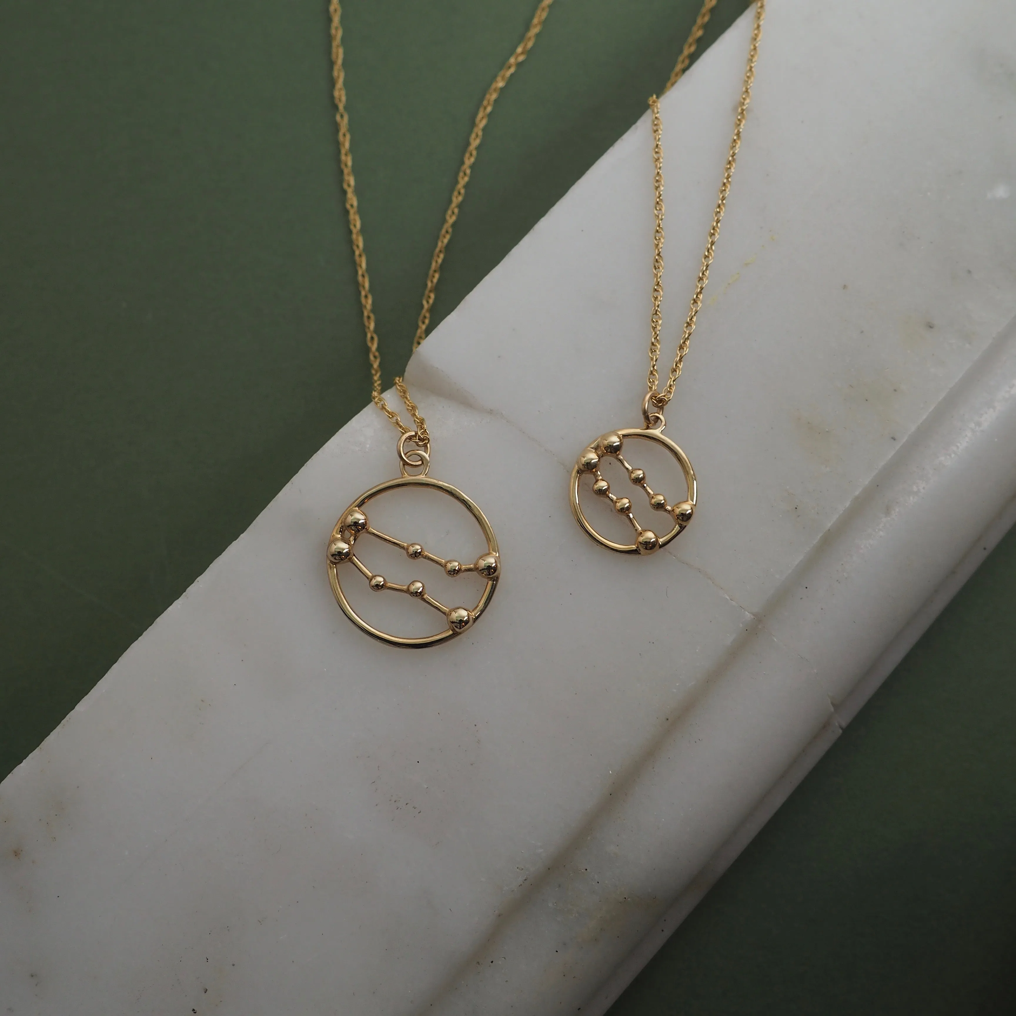 9ct Gold Astrology Necklace by Yasmin Everley