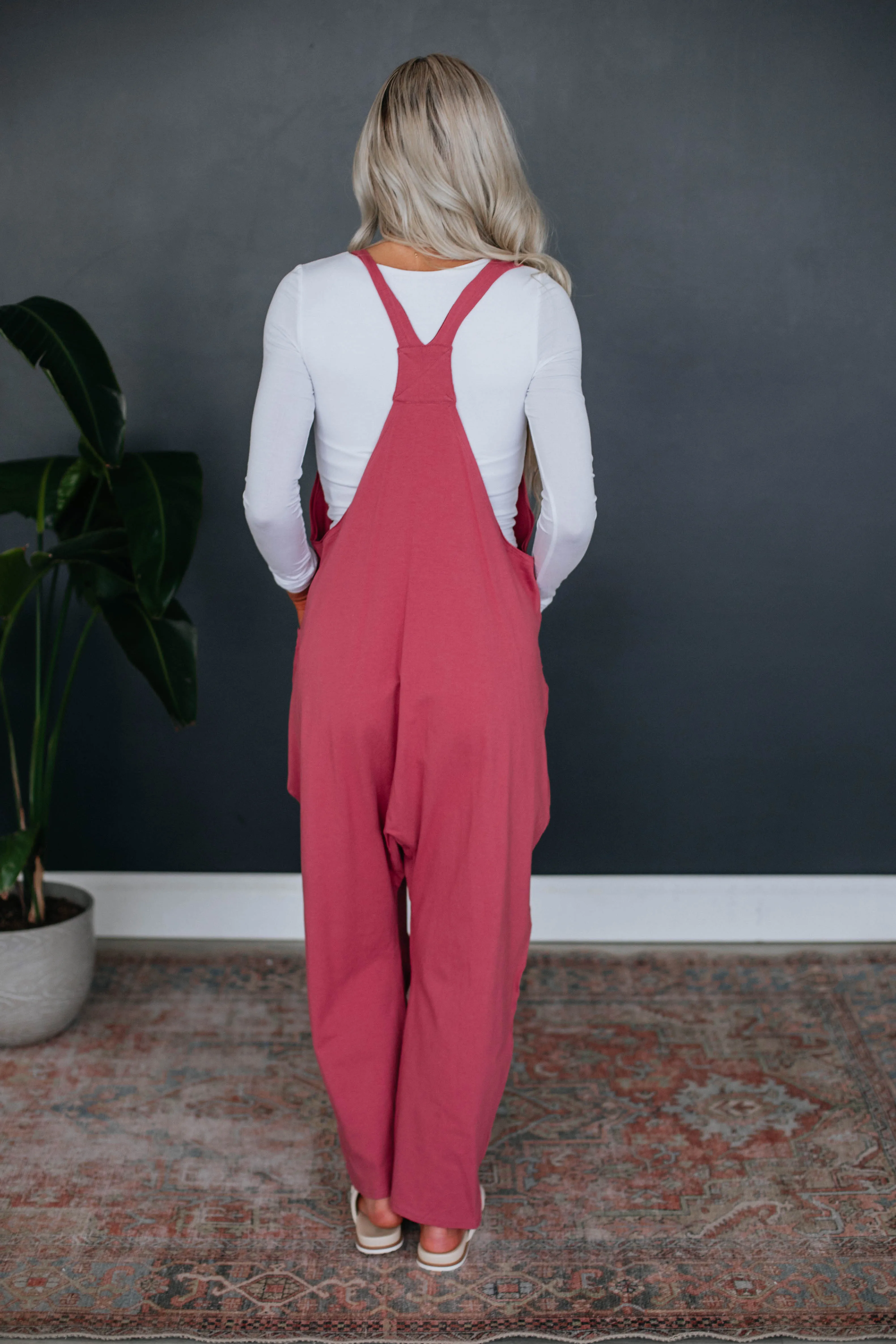 Abigail Lounge Jumpsuit - Berry