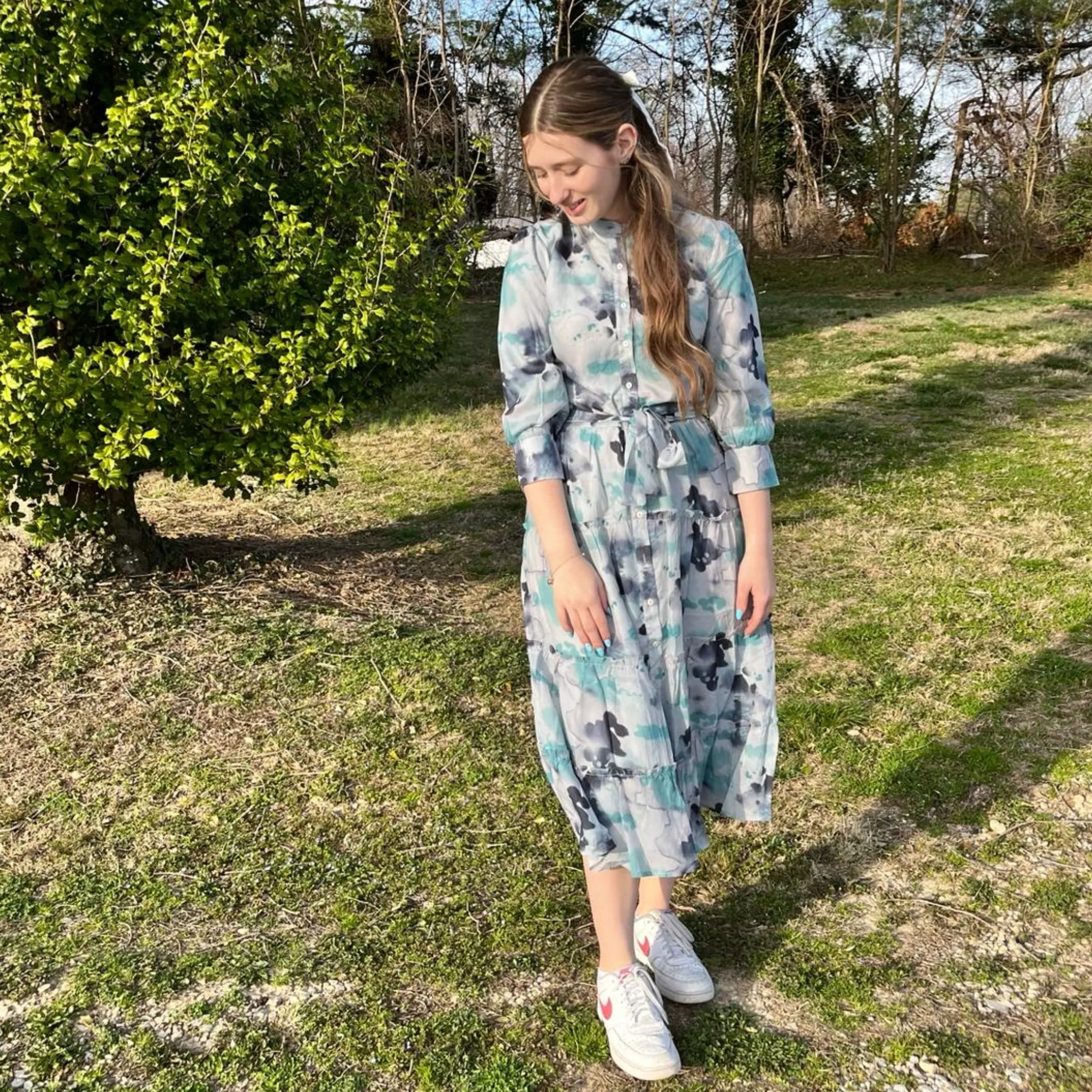Abstract Water Flower Dress by Ivee