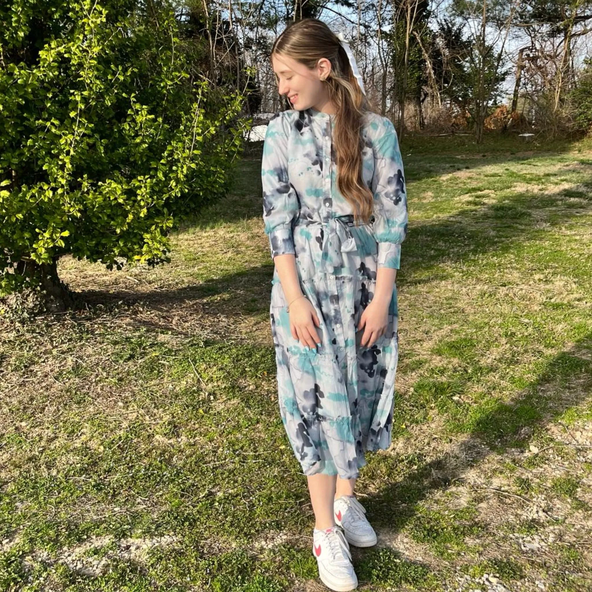 Abstract Water Flower Dress by Ivee