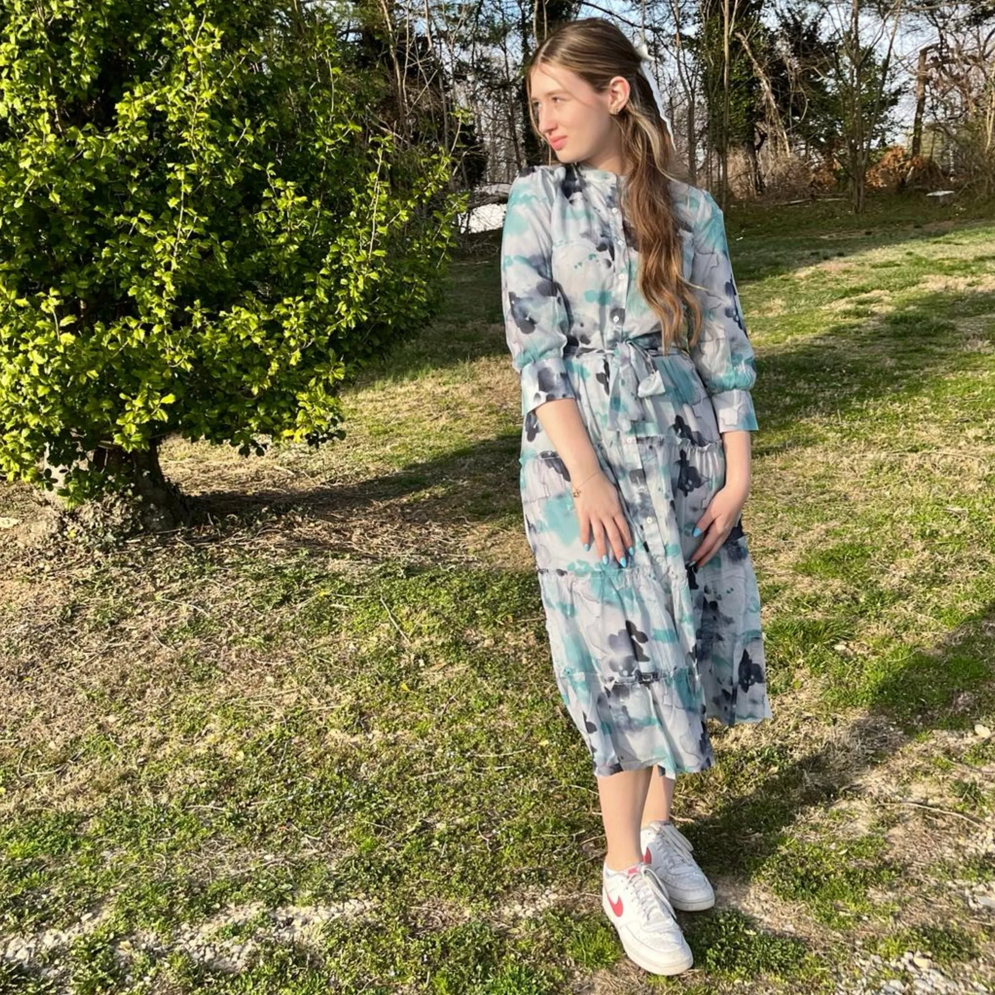 Abstract Water Flower Dress by Ivee