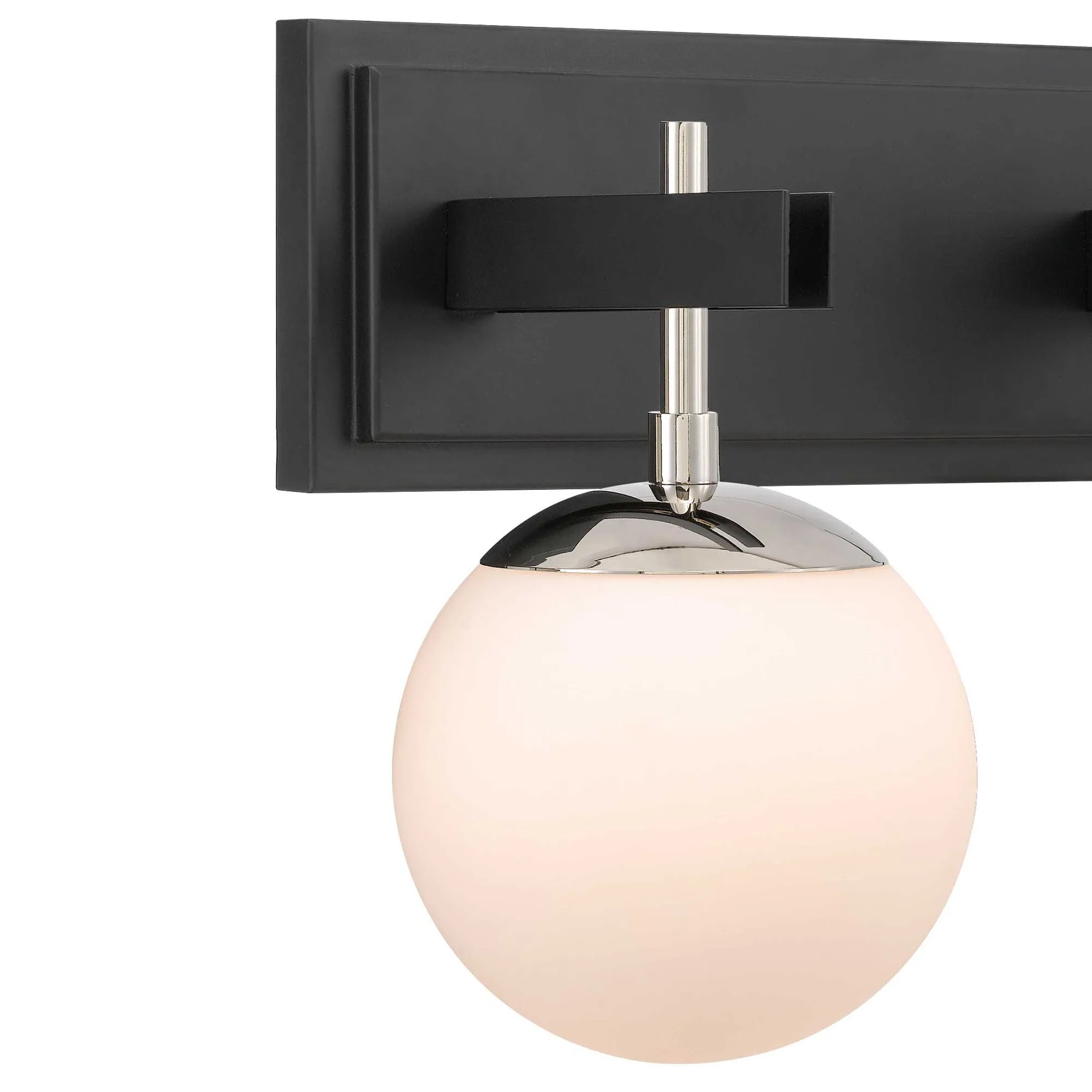 Allie 352B02BLPN 2-Light Vanity Light - Black/Polished Nickel
