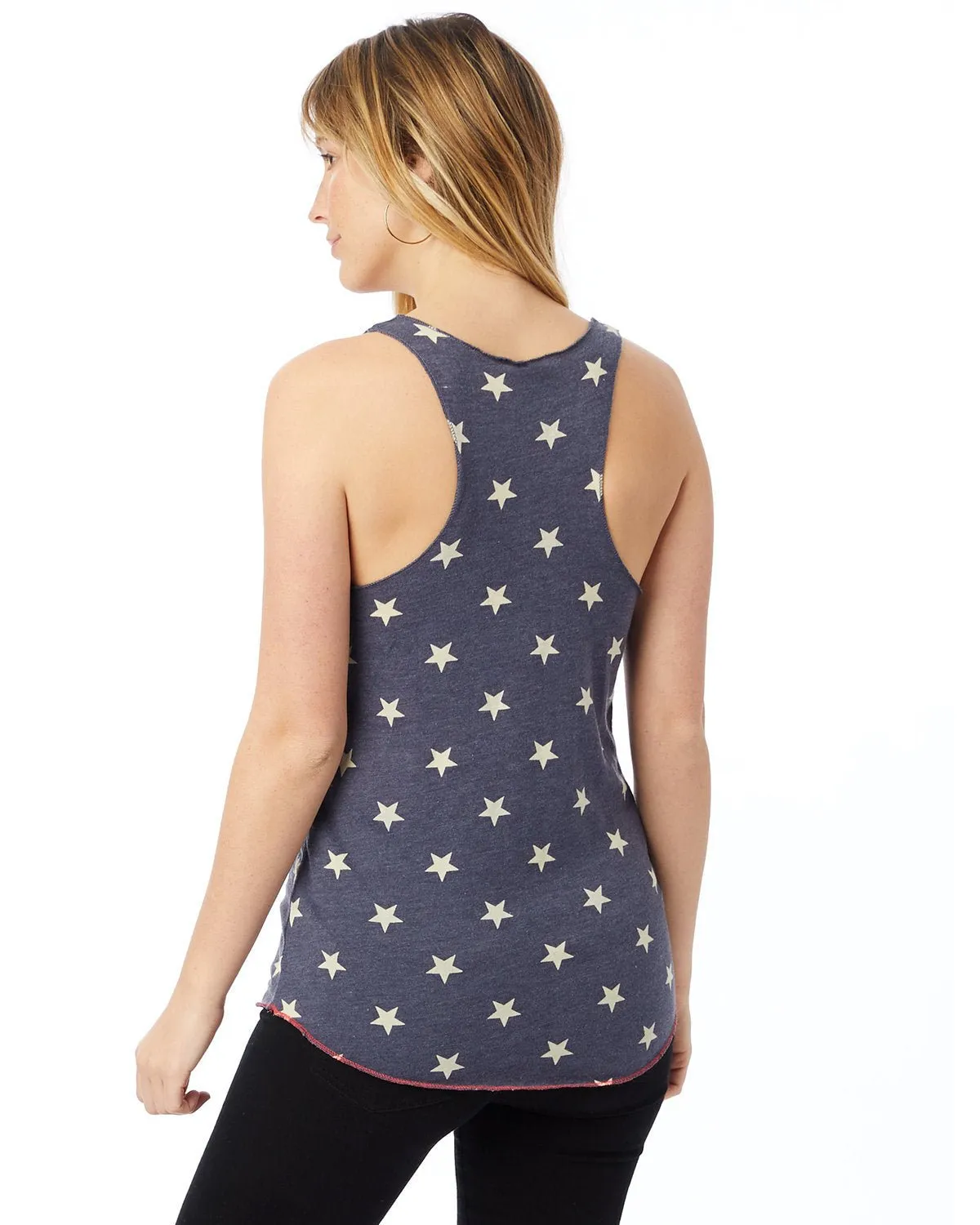 Alternative AA1927P Ladies' Meegs Printed Racerback Eco-Jersey Tank