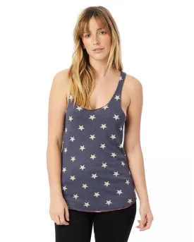 Alternative AA1927P Ladies' Meegs Printed Racerback Eco-Jersey Tank