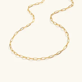 Amber Gold Chain Necklace