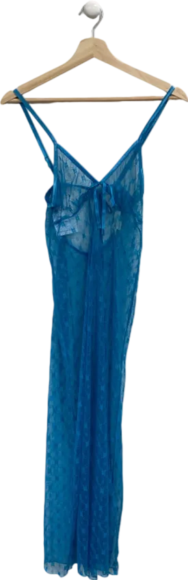 Anthropologie Light Before Dark Blue Lace Slip Dress XS