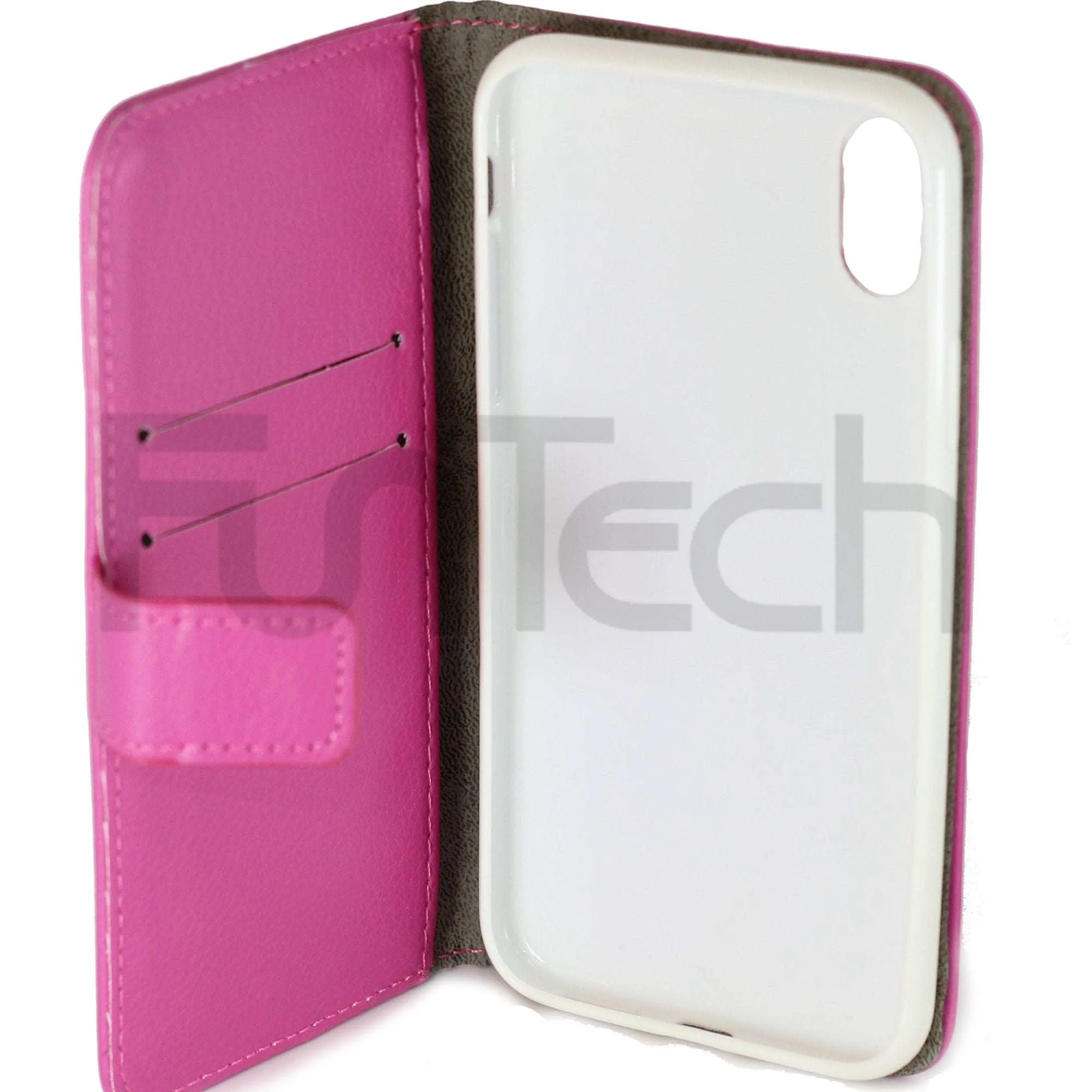 Apple iPhone X & XS Leather Case Pink
