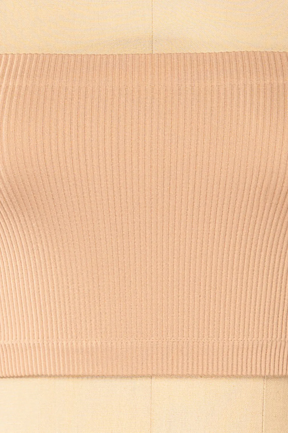 Arcachon Beige | Ribbed Bandeau Top