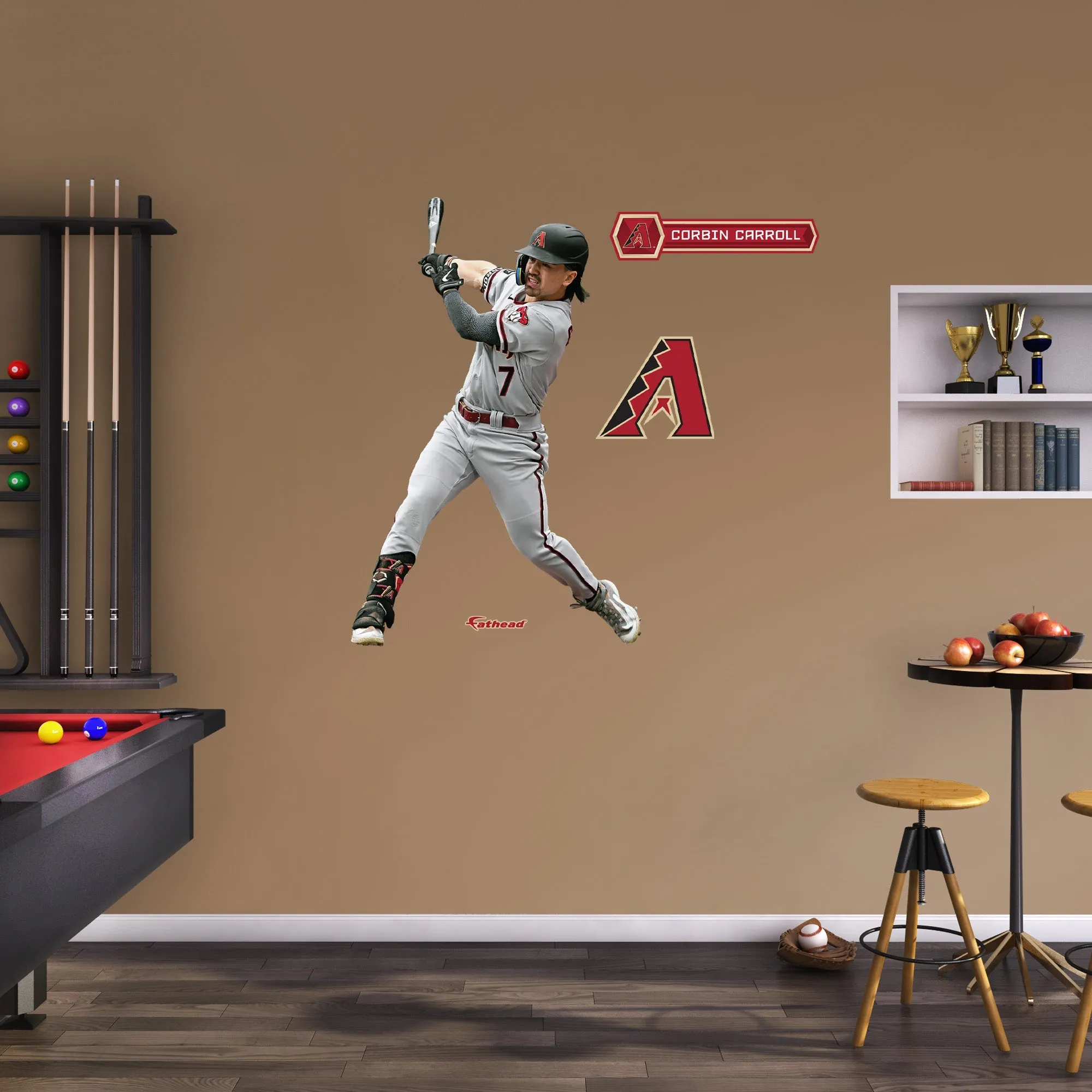 Arizona Diamondbacks: Corbin Carroll  Swing        - Officially Licensed MLB Removable     Adhesive Decal