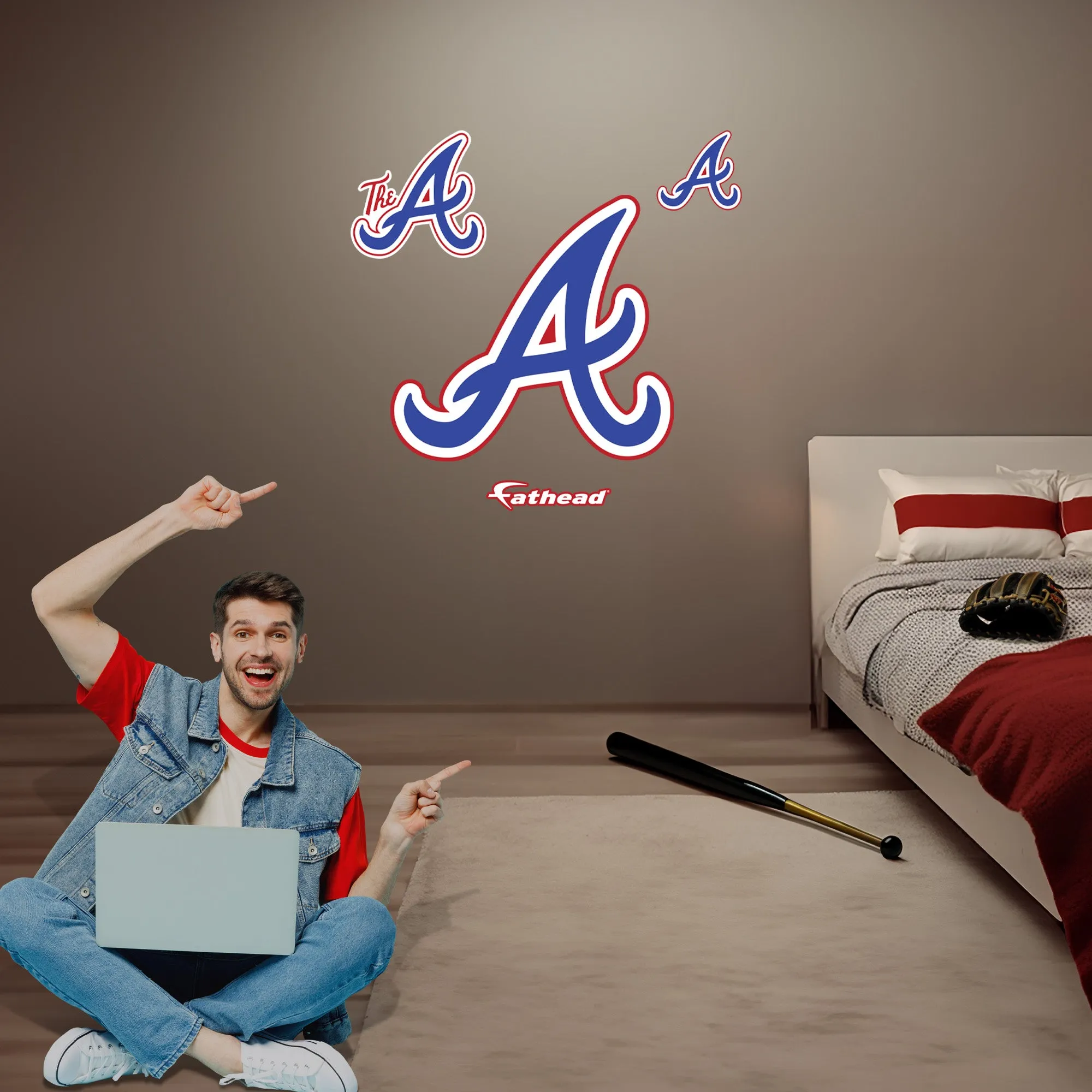 Atlanta Braves:  City Connect Logo        - Officially Licensed MLB Removable     Adhesive Decal