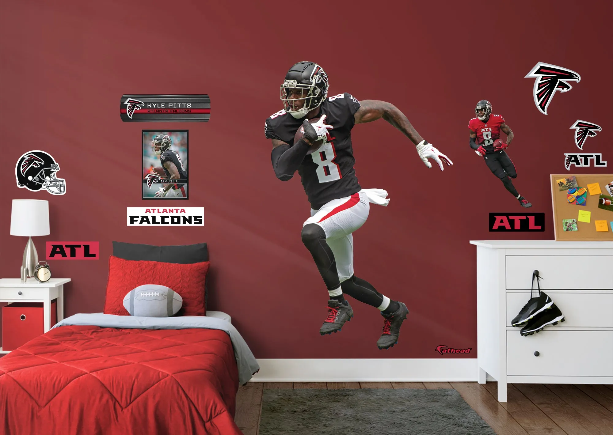Atlanta Falcons: Kyle Pitts - Officially Licensed NFL Removable Adhesive Decal