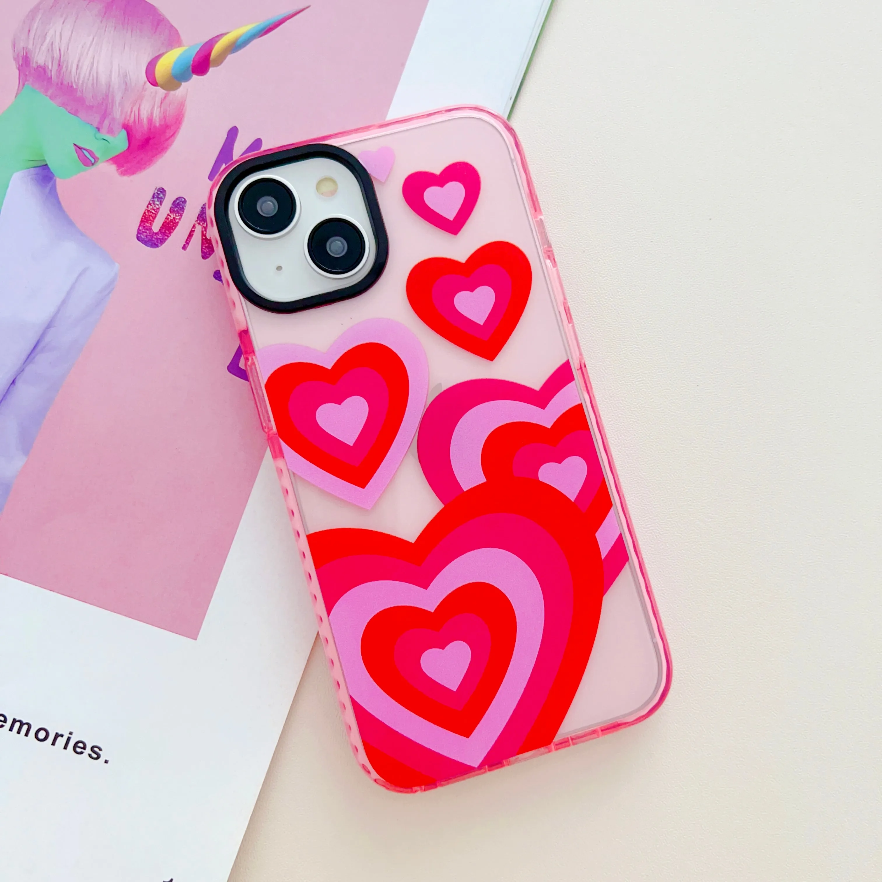 Baby Pink Heart Designer Impact Proof Case for iPhone