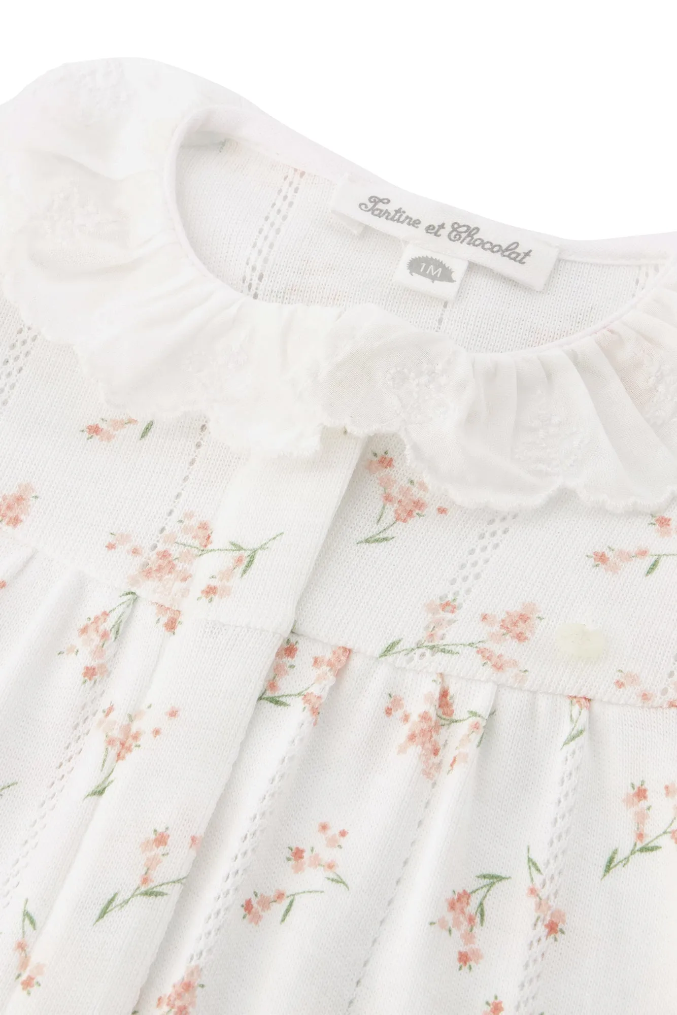 Babygrow - White Print Flowery