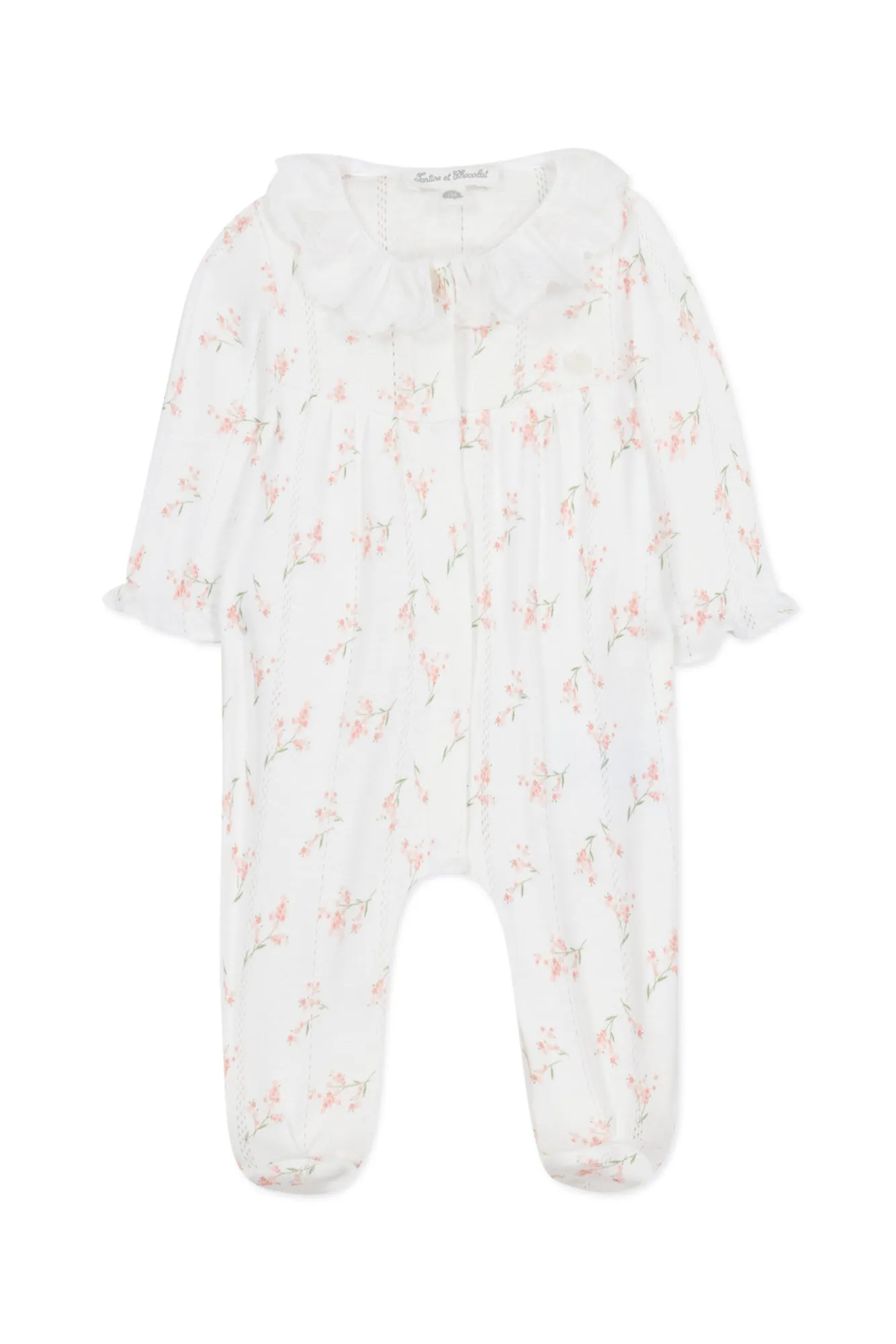 Babygrow - White Print Flowery