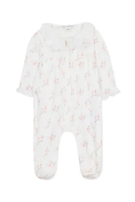 Babygrow - White Print Flowery