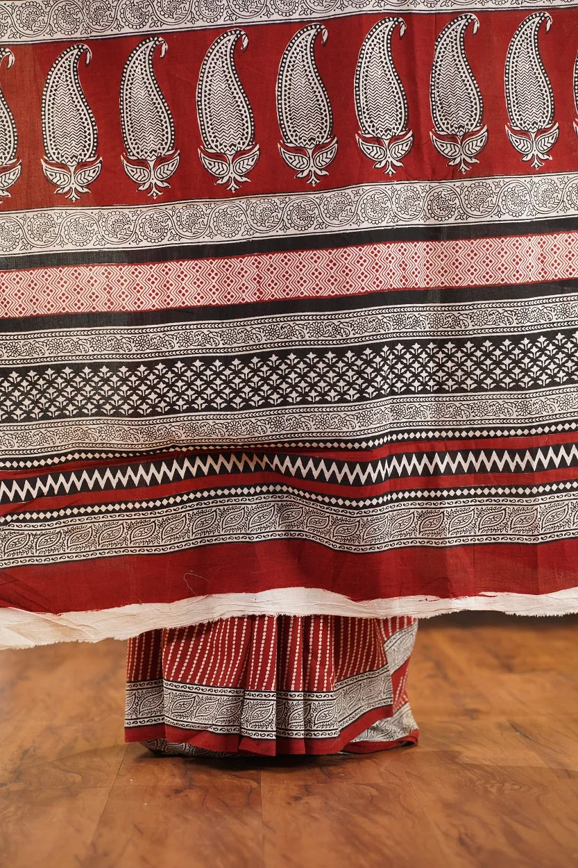 Bagh Hand Block Printed Cotton Saree