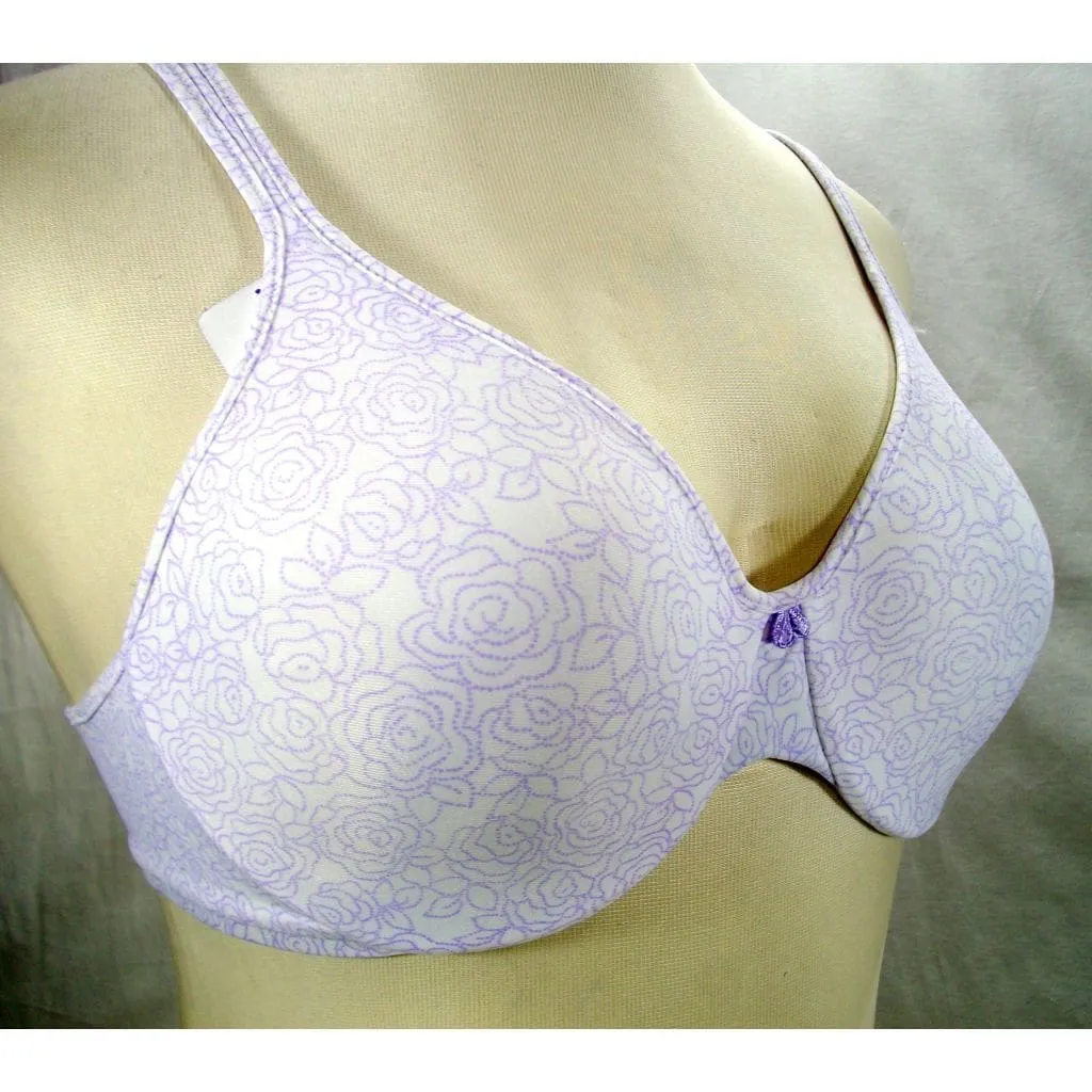 Bali 3383 Passion For Comfort Underwire Bra 38D Lavender Floral NWT