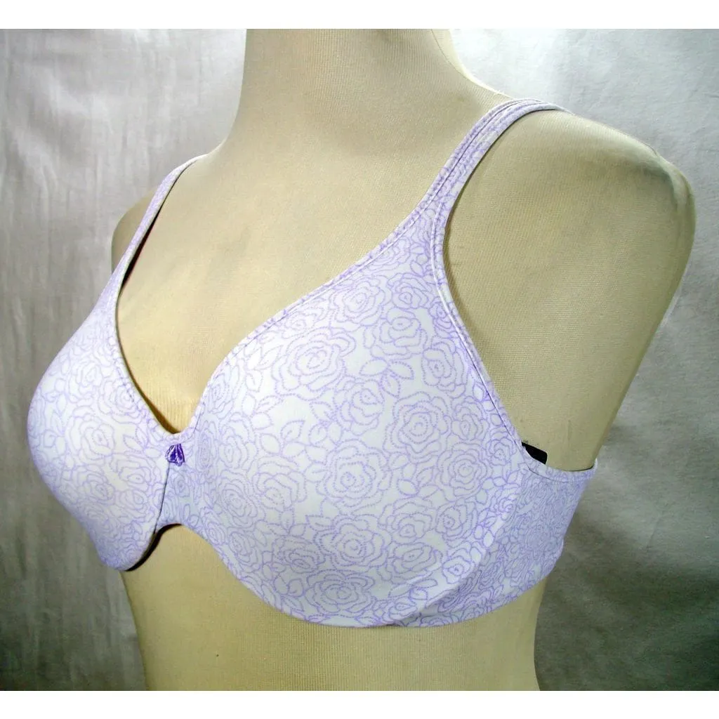 Bali 3383 Passion For Comfort Underwire Bra 38D Lavender Floral NWT