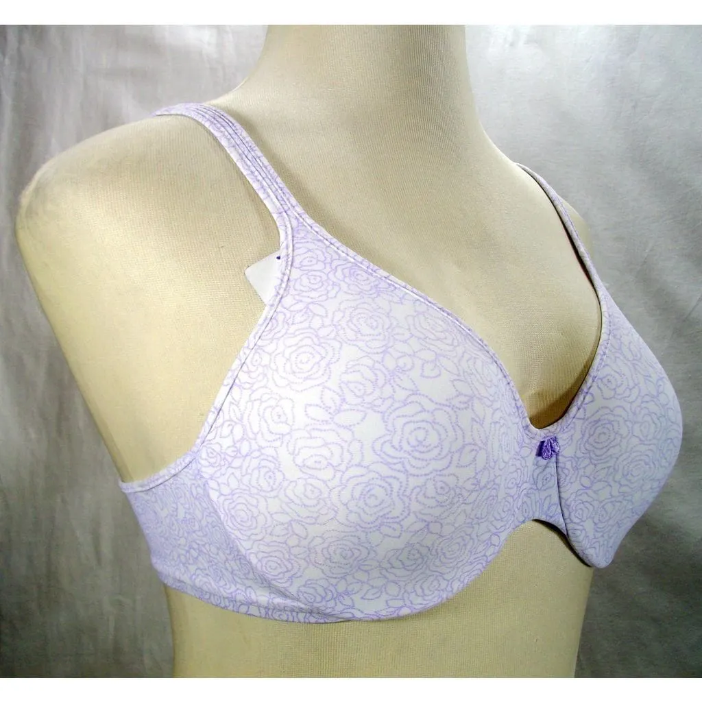 Bali 3383 Passion For Comfort Underwire Bra 38D Lavender Floral NWT