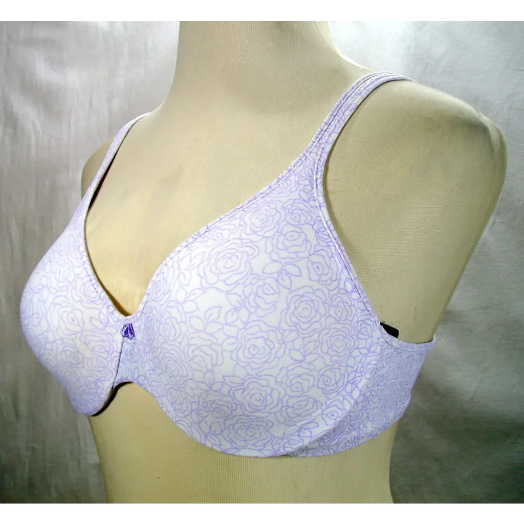 Bali 3383 S383 Passion For Comfort Underwire Bra 36C Lavender Floral NWT