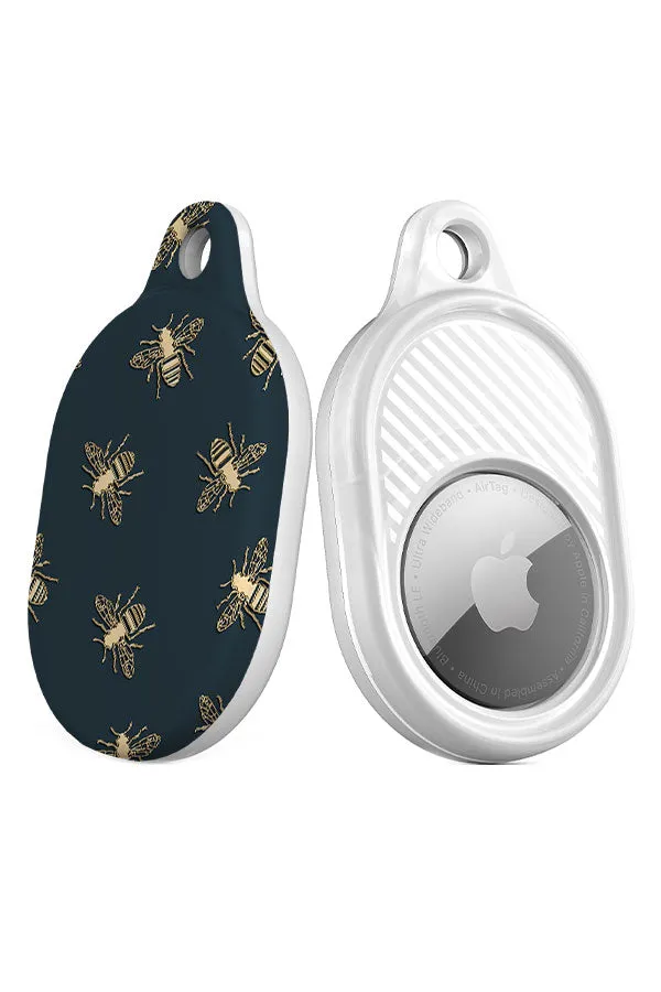 Bees Lux AirTag Case (Green & Gold)