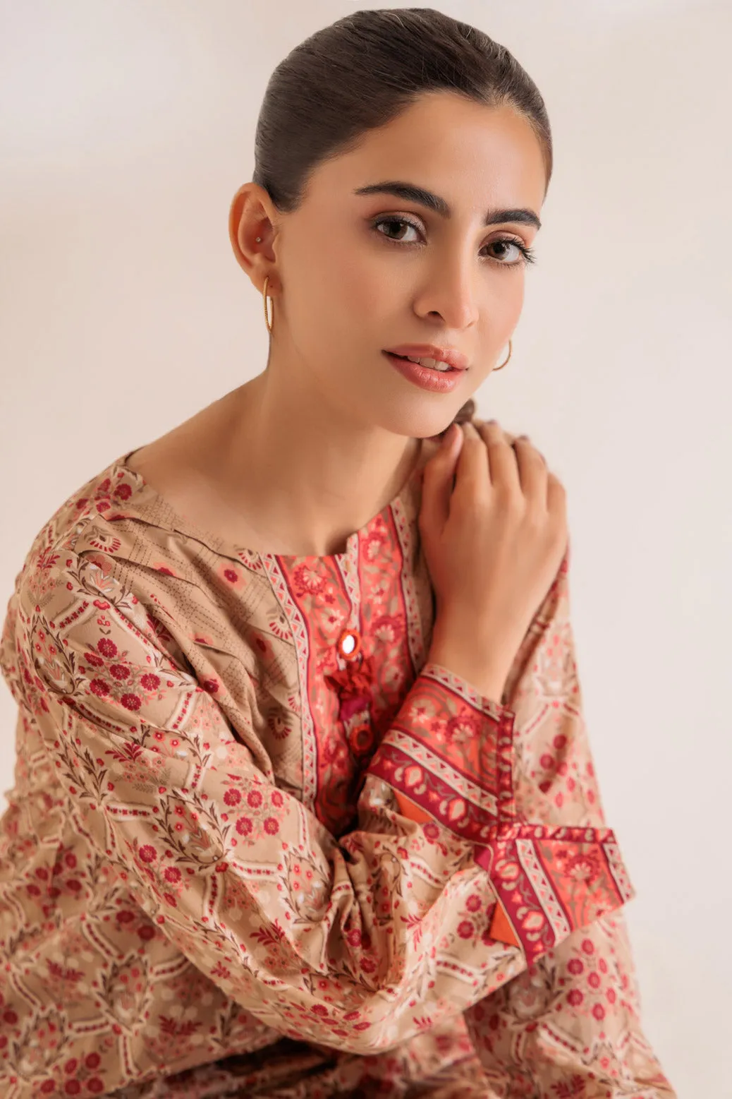 BEIGE-LAWN-2 PIECE (SSS232P59)
