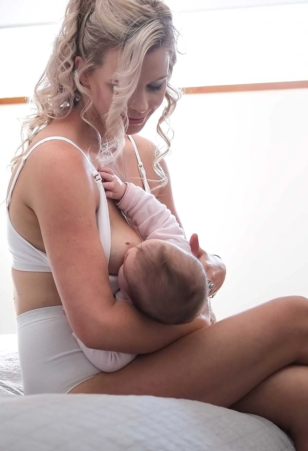 Black Bamboo Nursing Bra   High Cut Undies Set With FREE Eco-Friendly Reusable Nursing Pads