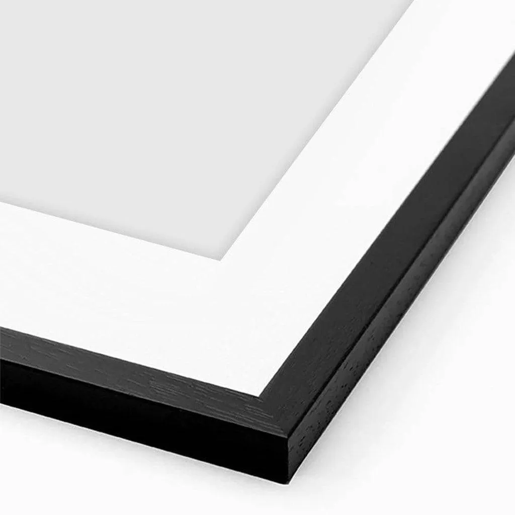 Black Wooden Frame Gallery Wall, Set Of Four
