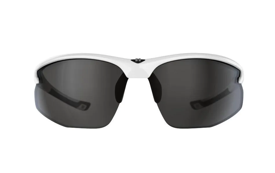 Bliz Motion Sport Sunglasses (Smoke Sliver Mirror/Shiny White)