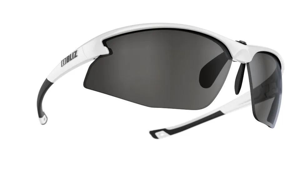 Bliz Motion Sport Sunglasses (Smoke Sliver Mirror/Shiny White)