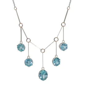 Blue Zircon Necklace