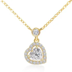 Brass 18k Rose Gold St Valentine Heart Pendant For Women