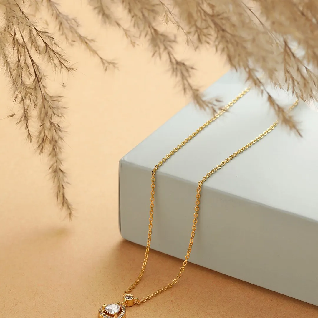 Brass 18k Rose Gold St Valentine Heart Pendant For Women