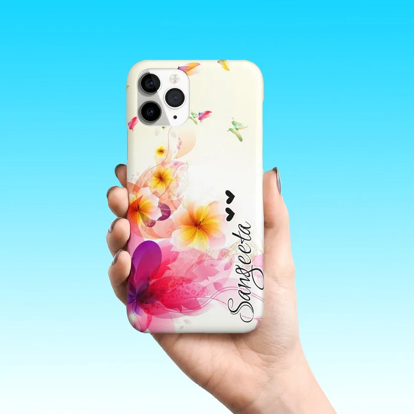 Butterfly Floral Slim Phone Case Cover For iPhone