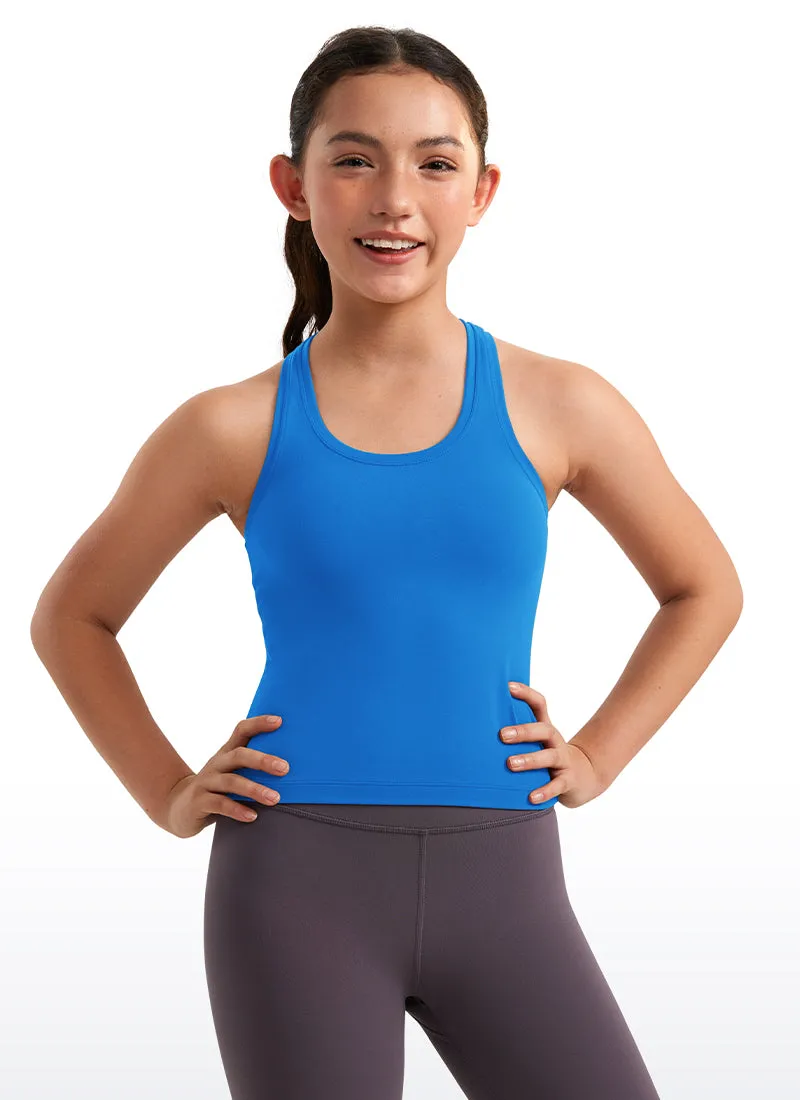Butterluxe Girls Waist-Length Crewneck Tank Racerback