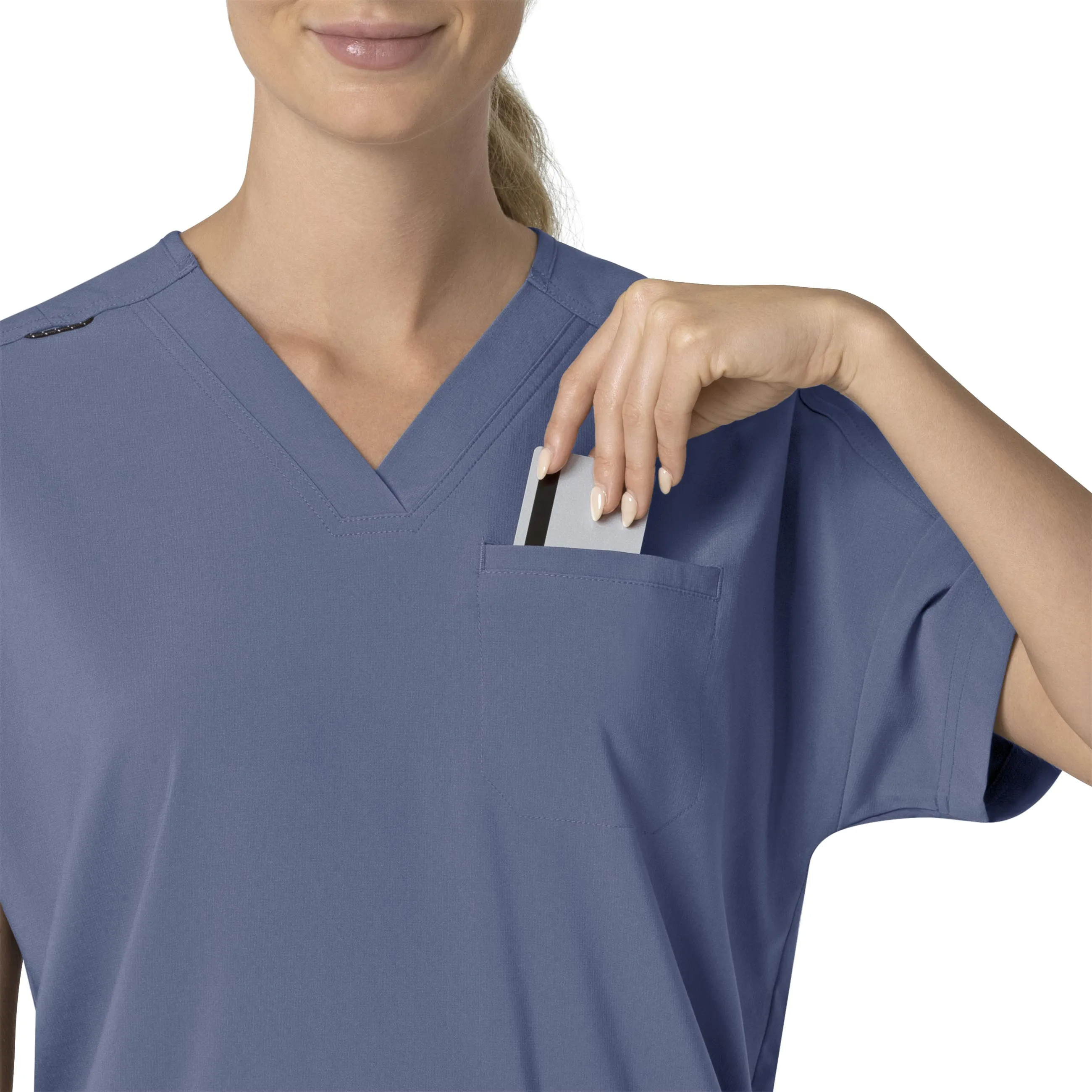 Carhartt Force Cross-Flex Women's Oversized V-Neck Scrub Top - Riverside