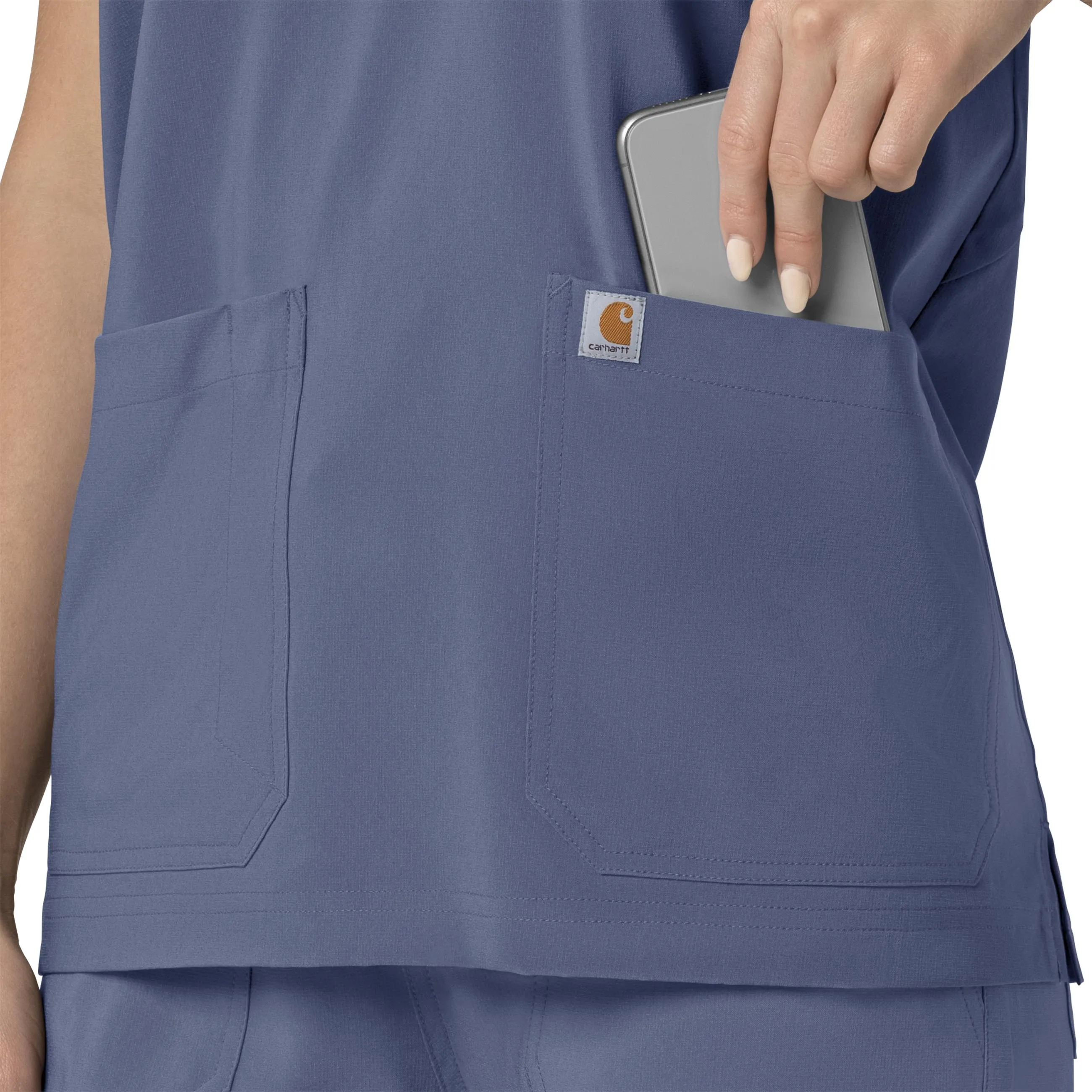Carhartt Force Cross-Flex Women's Oversized V-Neck Scrub Top - Riverside