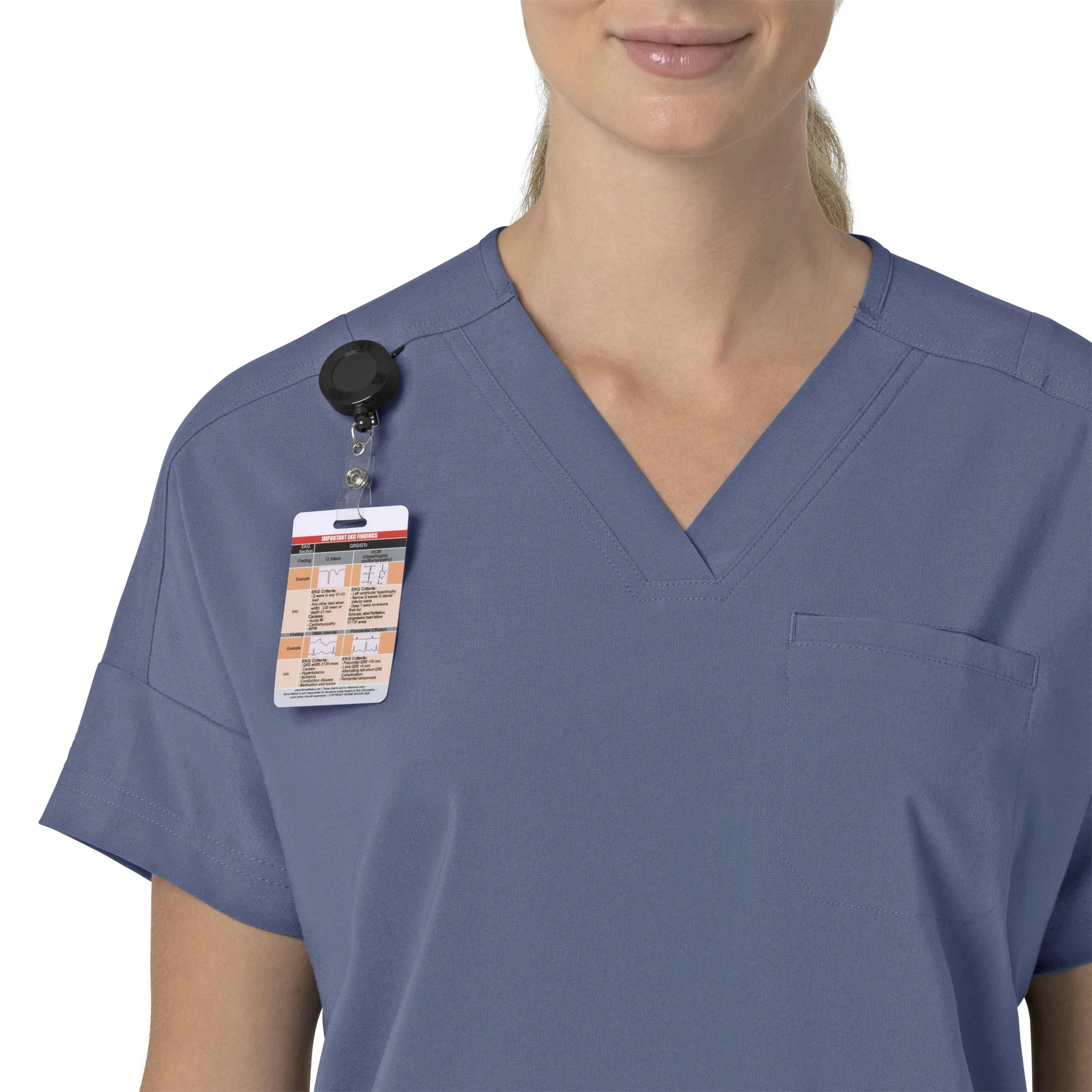 Carhartt Force Cross-Flex Women's Oversized V-Neck Scrub Top - Riverside
