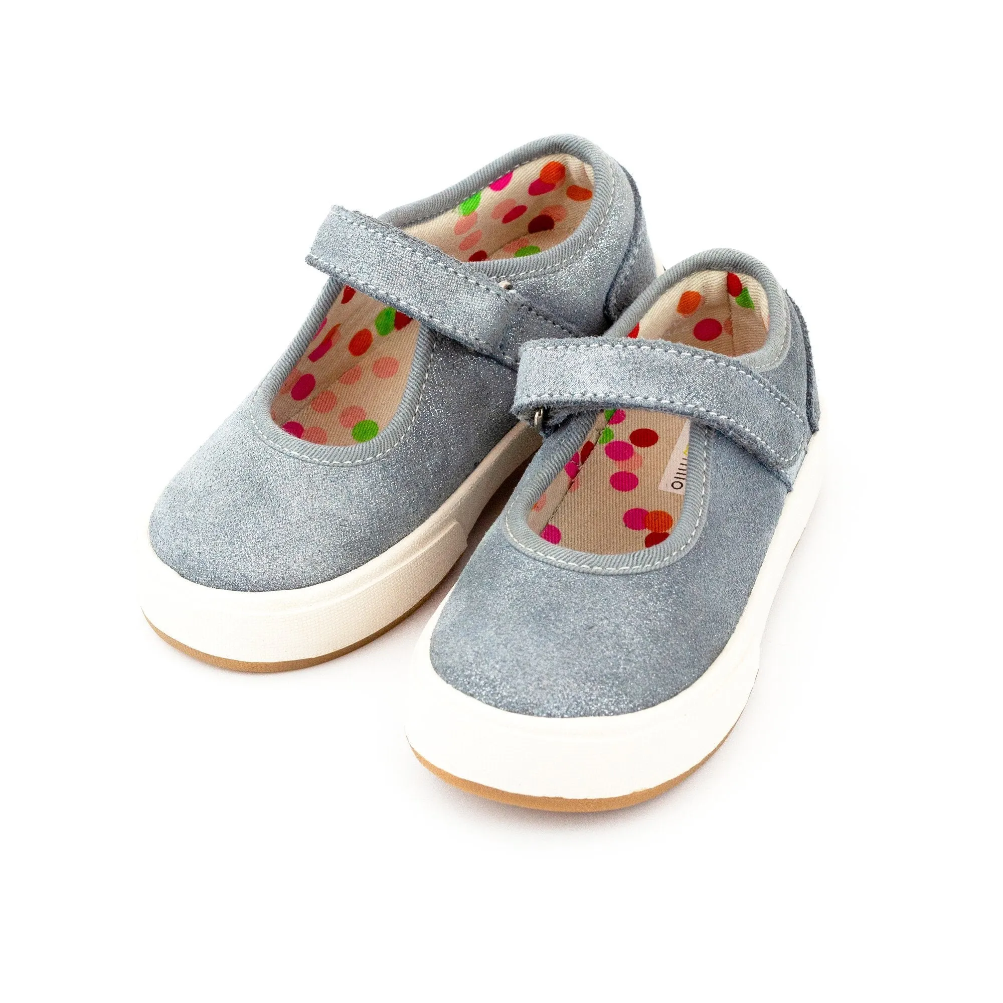 Charlotte Mary Jane Shoe - Blue Gray