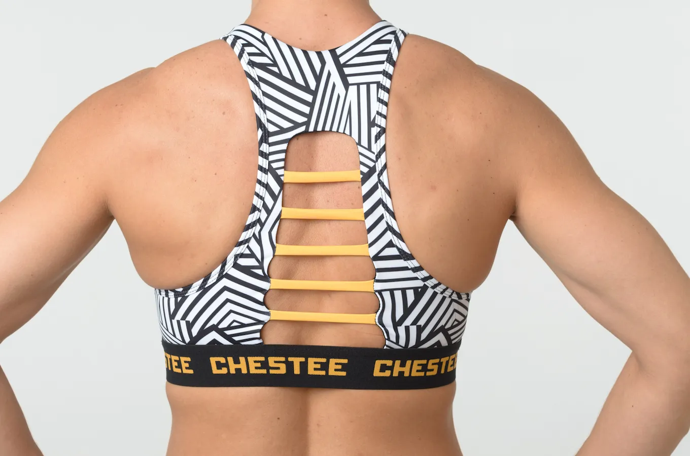 Chestee The T - Competition Stripes Sports Bra