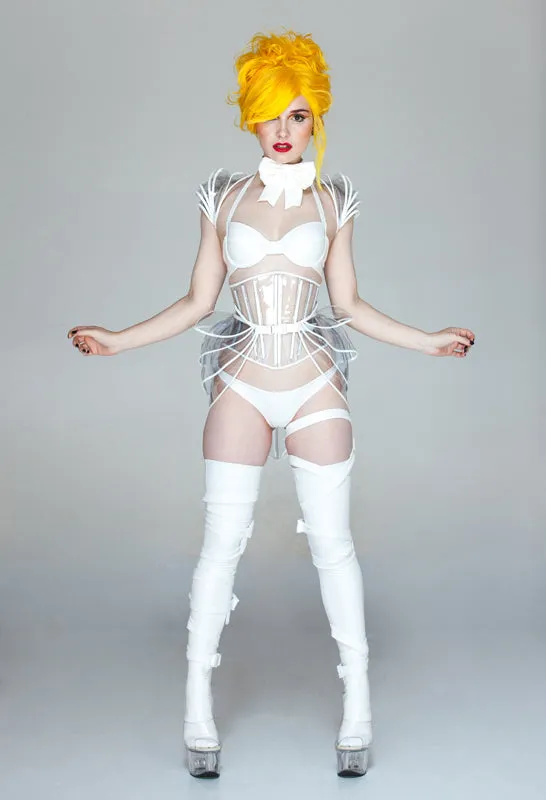 Clear PVC Angled long underbust