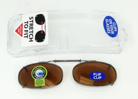 Clip On Flip Up Sunglasses with Case - 2 Pieces Per Pack 28972