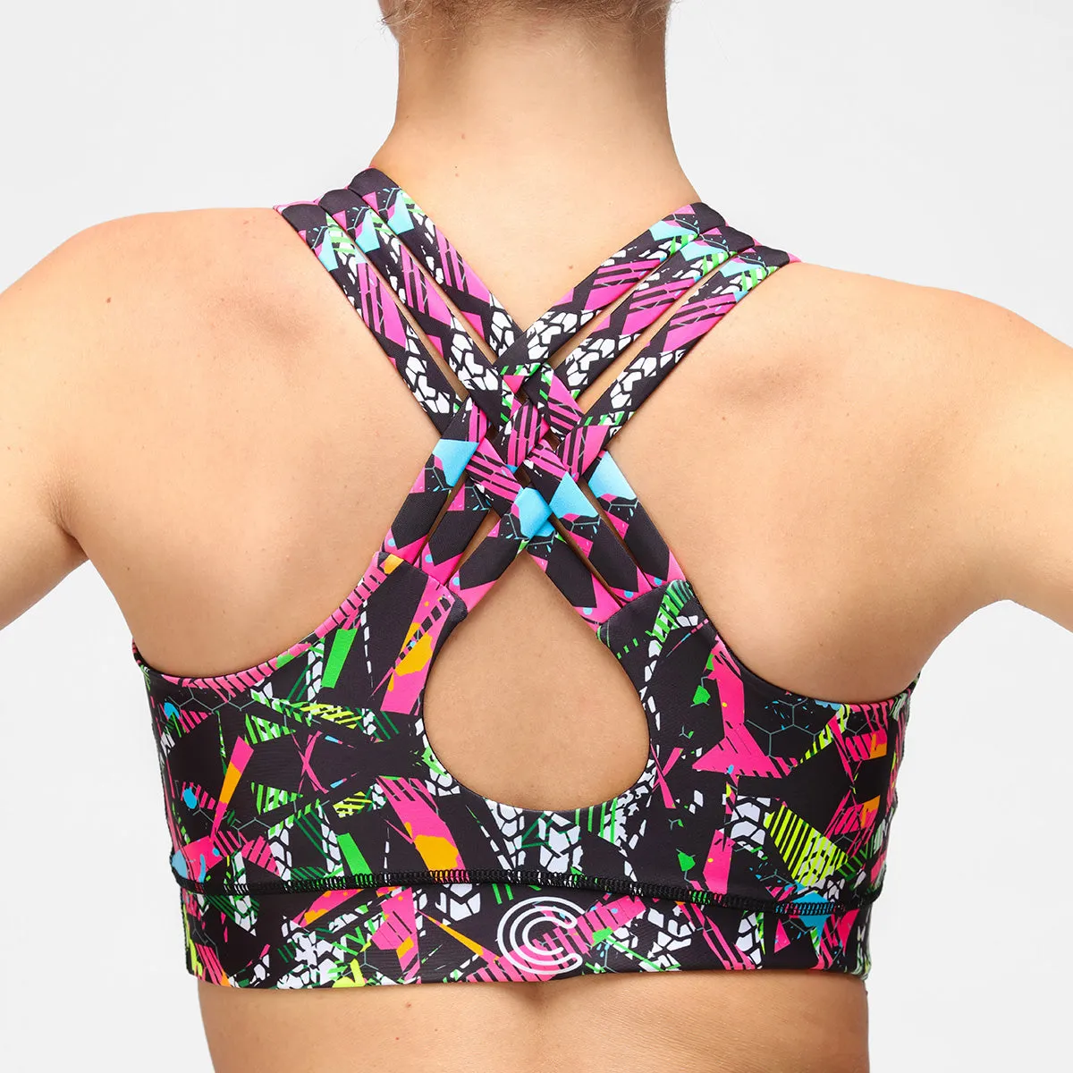 Clubbercise Retro Raver Cross Back Bra
