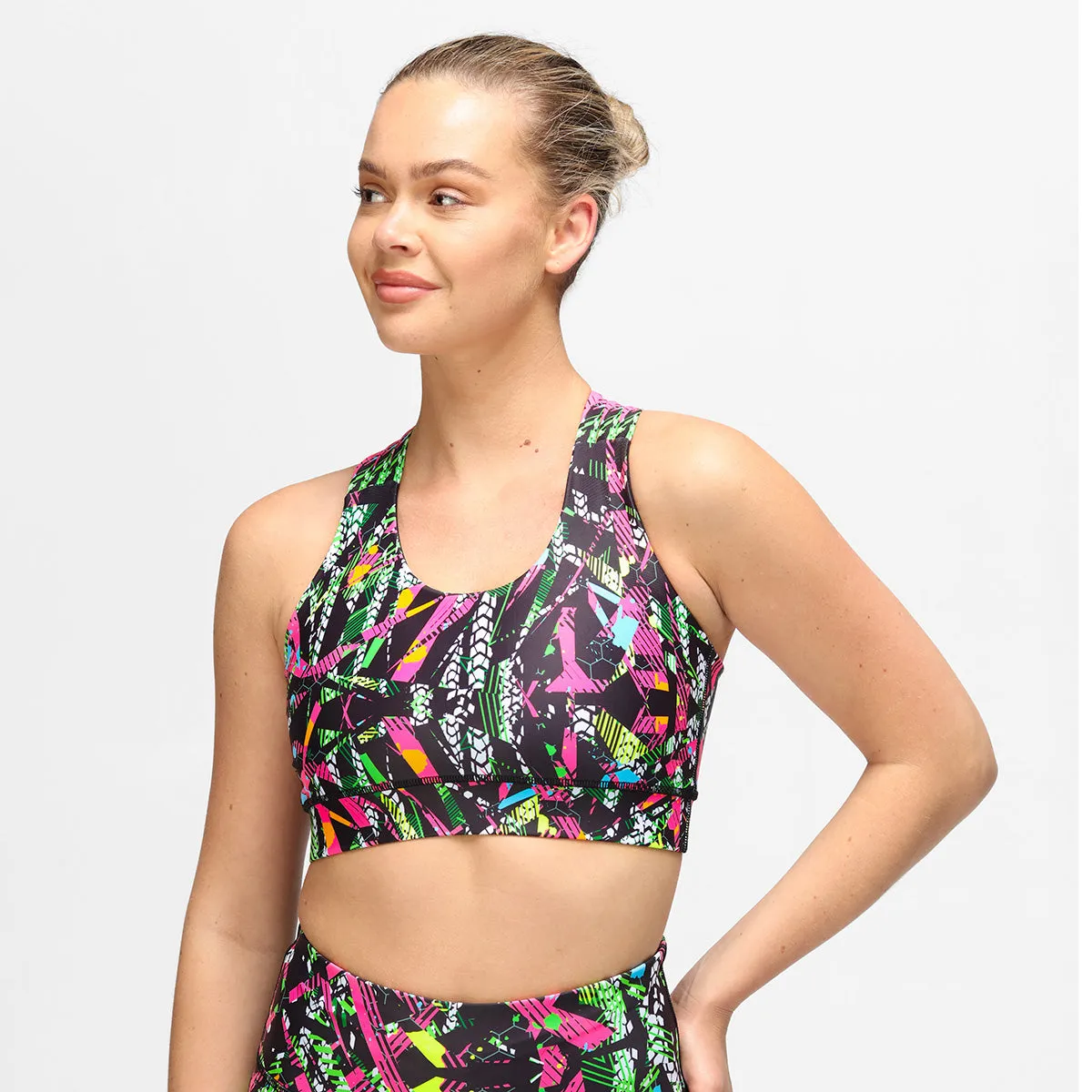 Clubbercise Retro Raver Cross Back Bra