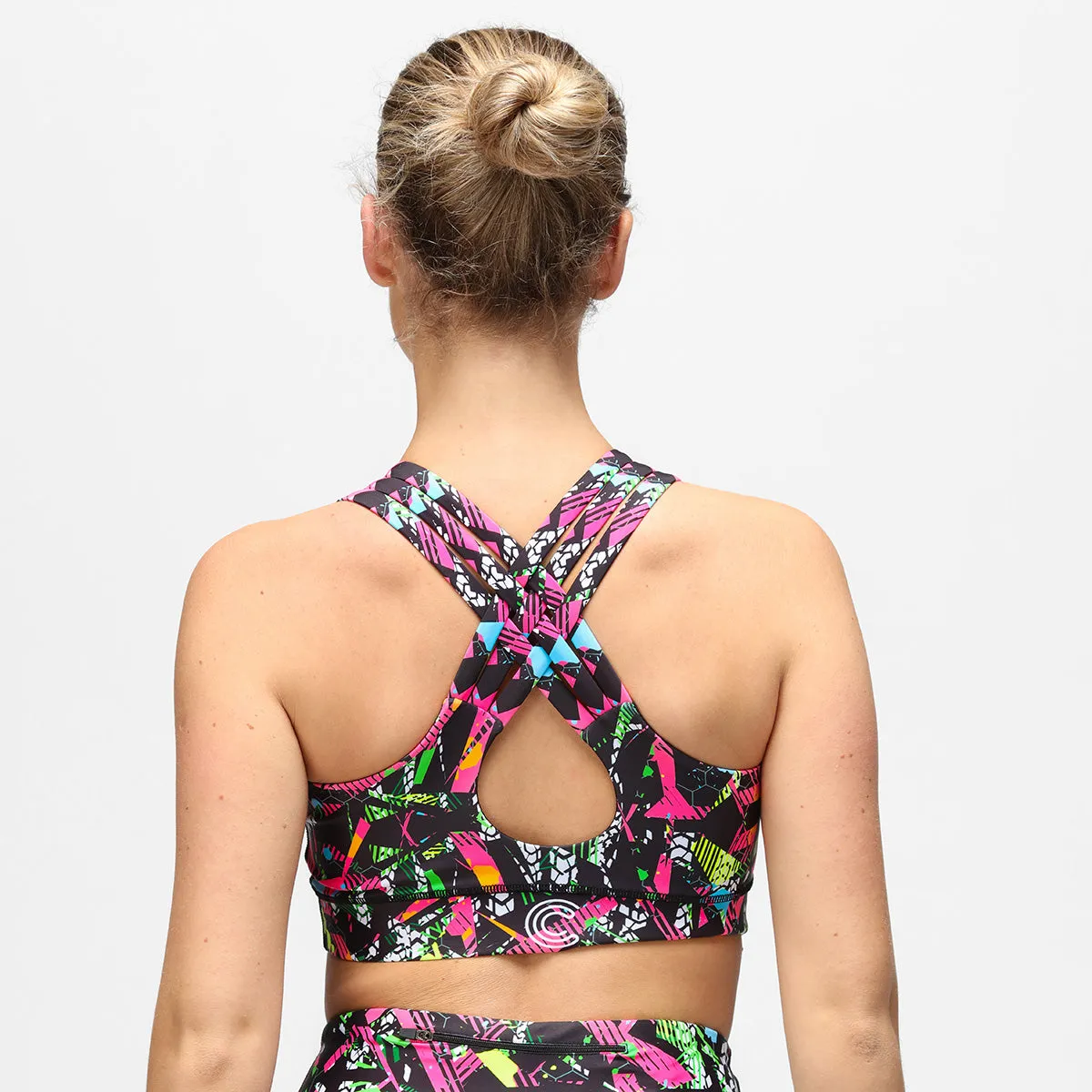 Clubbercise Retro Raver Cross Back Bra