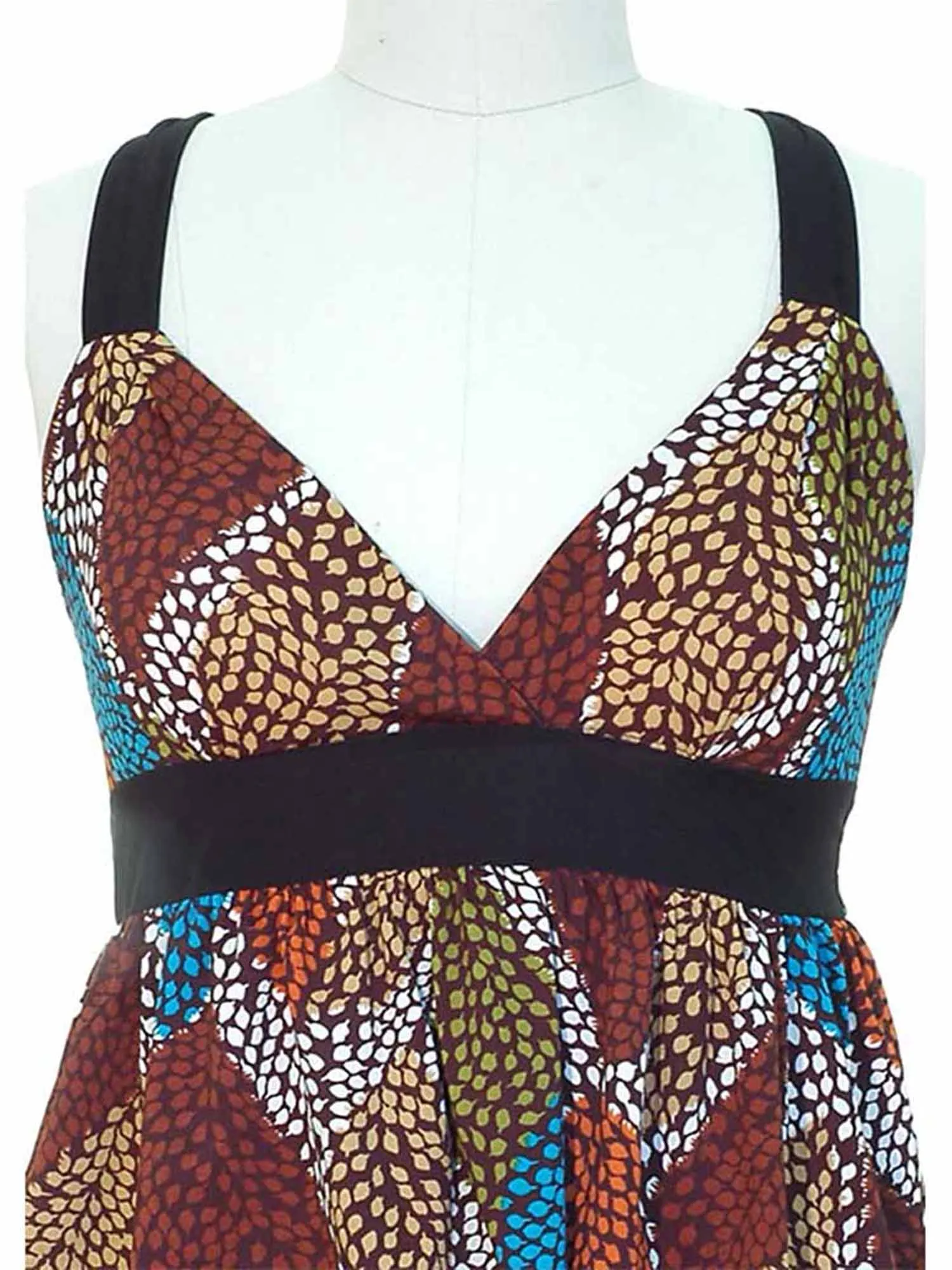 Colorful X-Back Multi Layered Ruffle Sundress