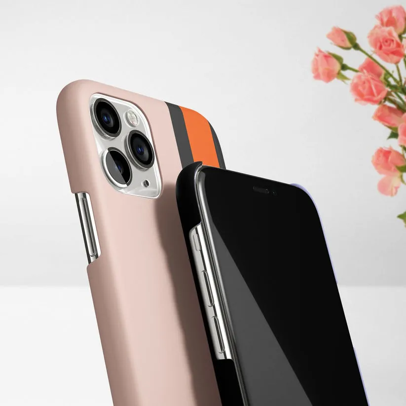 Colorfull Strip Customize Name Printed Matte Phone Case Cover Color Orange For Oneplus